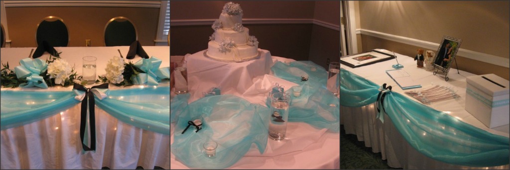 Bridal party table decor